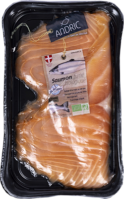 saumon fumé biologique en tranches